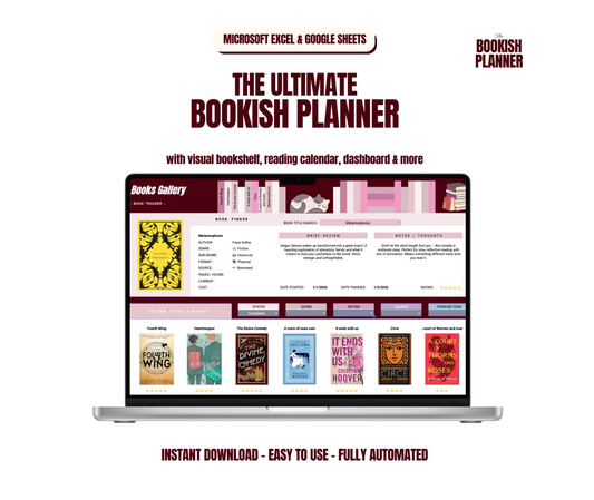 Booked & Planned™ - Reading Journal for Excel & Google Sheets